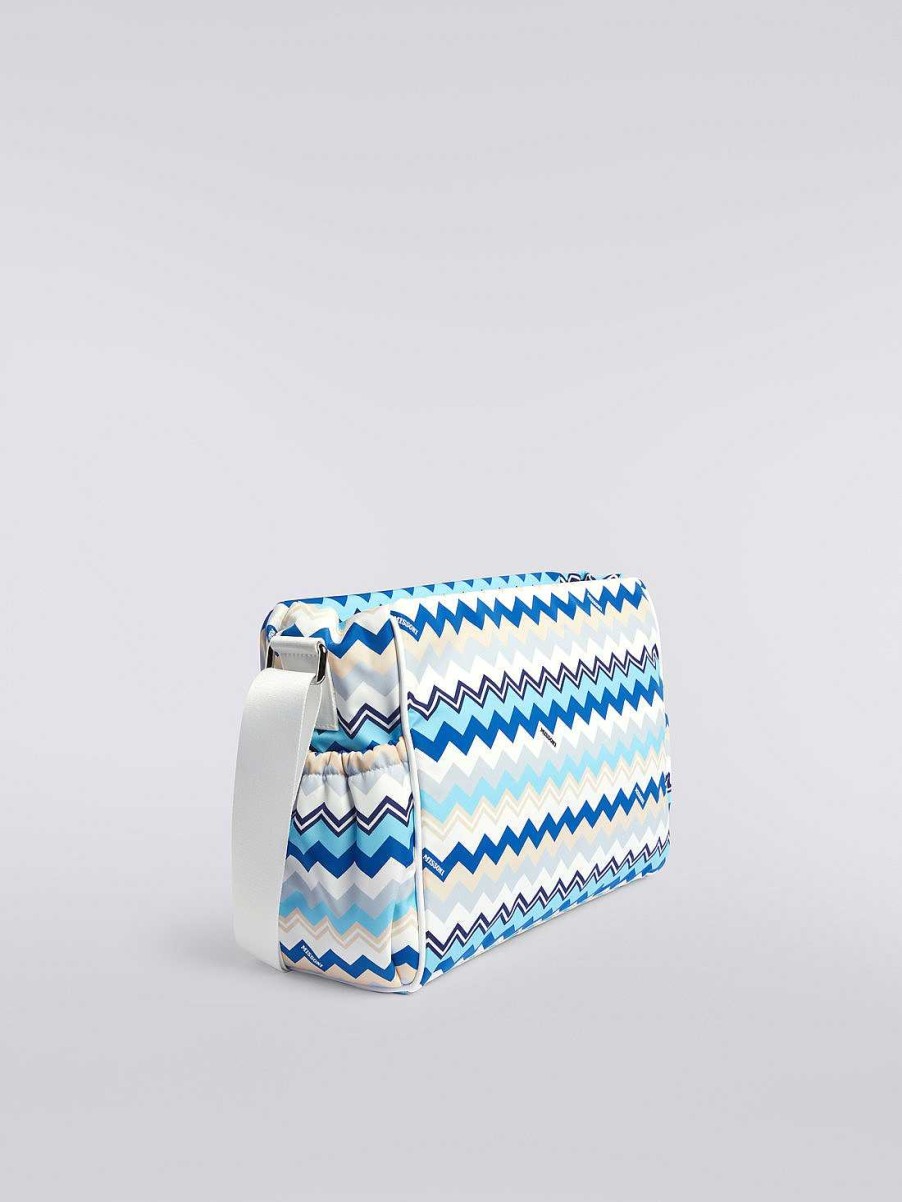 Baby (0-24 Maneder) Missoni | Zigzag Nylon Skuldertaske Flerfarvet