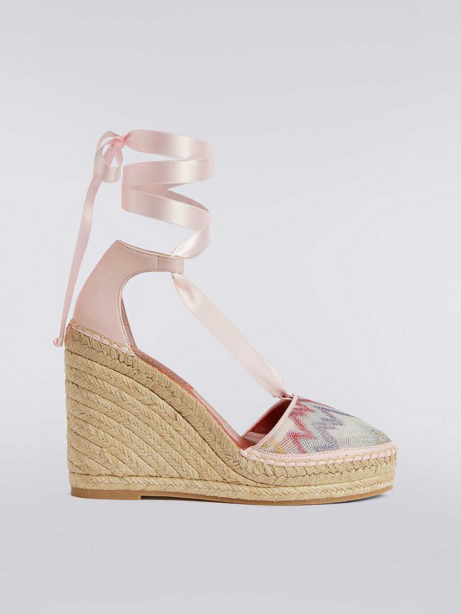 Kvinder Missoni Tilbehor | Espadriller Med Lurex Stof Kile Flerfarvet