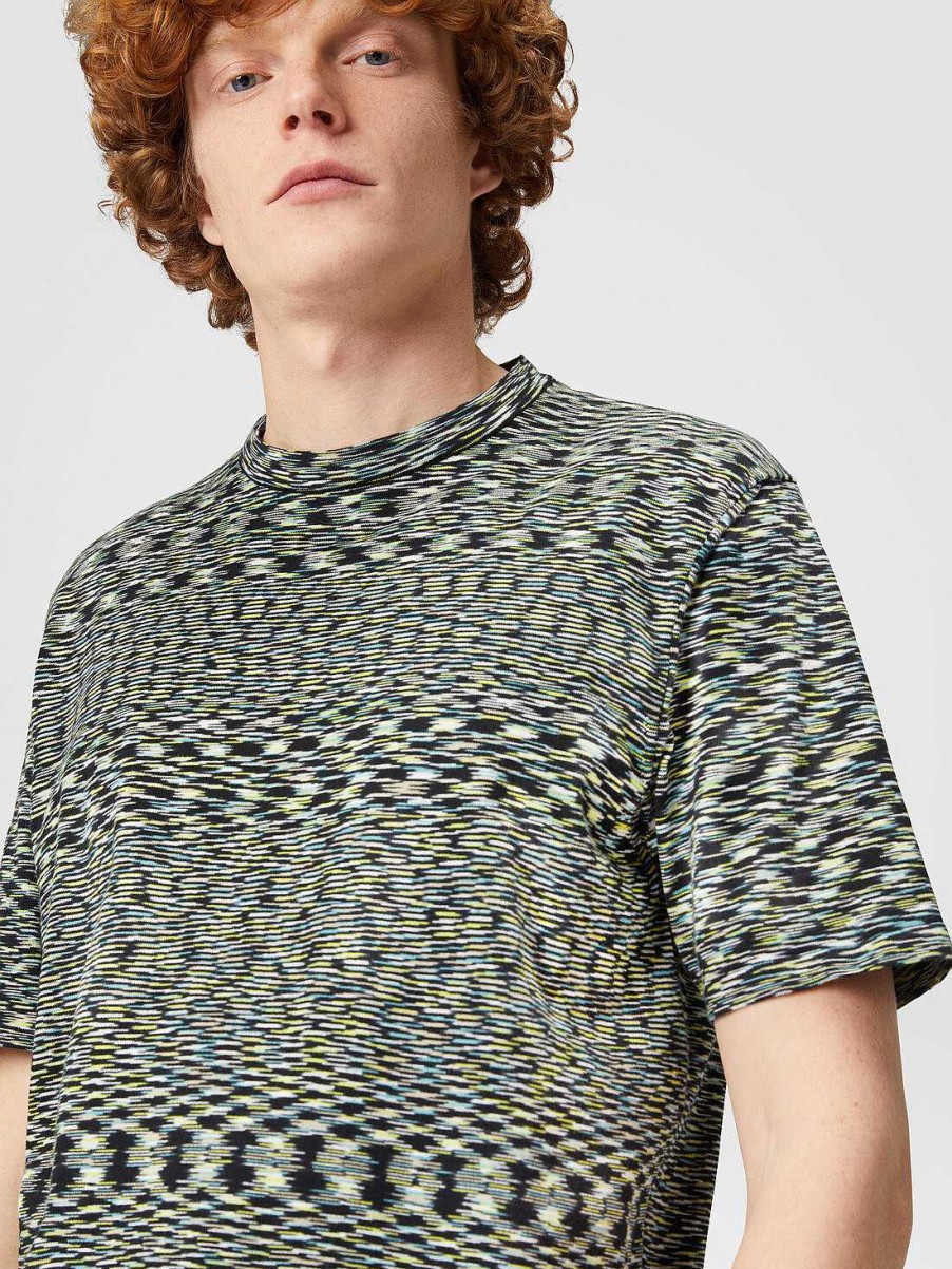 Maend Missoni Poloer Og T-Shirts | T-Shirt Med Rund Hals I Bomuld Flerfarvet