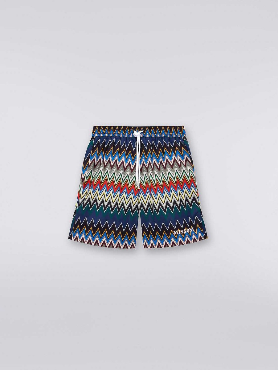 Dreng (4-14 Ar) Missoni | Badebukser Med Zigzag Print Flerfarvet