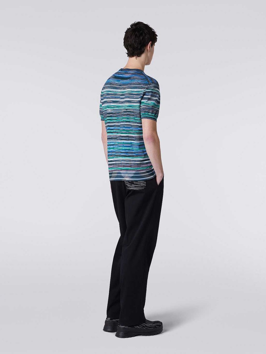 Maend Missoni Poloer Og T-Shirts | T-Shirt Med Rund Hals I Bomuld Flerfarvet