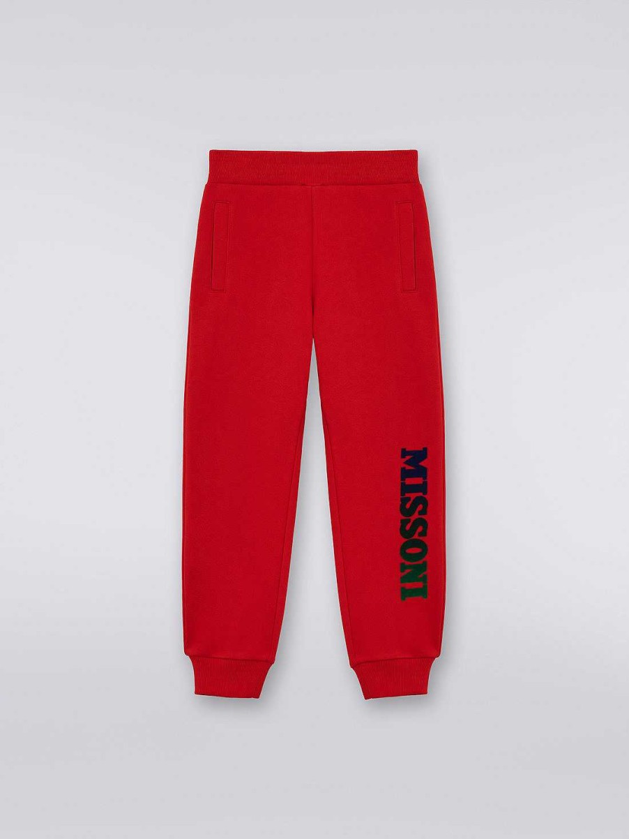 Dreng (4-14 Ar) Missoni | Joggers I Bomuldsfleece Med Logo Rod