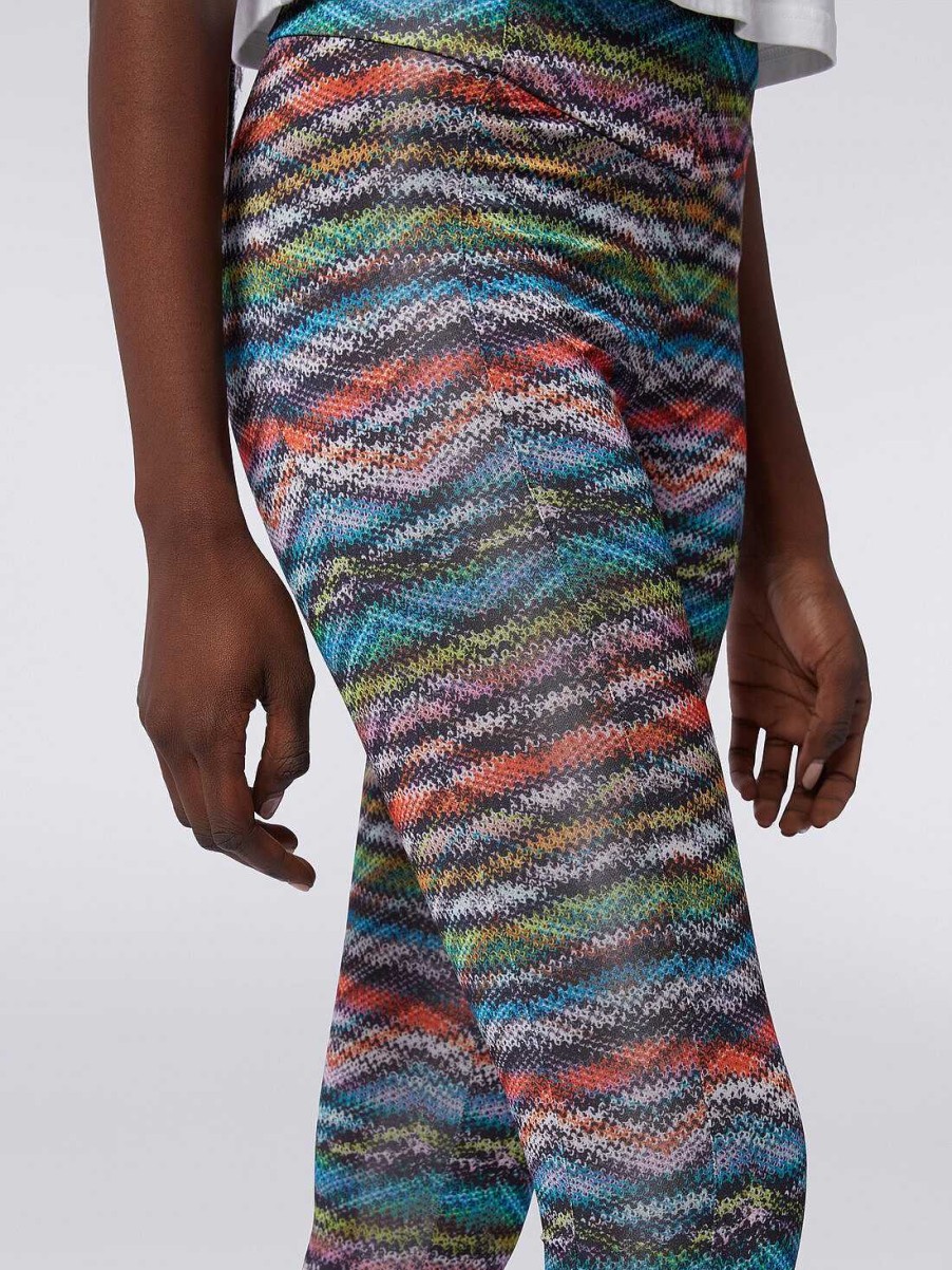 Kvinder Missoni Toj | Leggings I Straekstof Med Zigzag-Print Flerfarvet