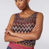 Kvinder Missoni T-Shirts Og Toppe | Viscose Chevron Tanktop Med Lurex Flerfarvet