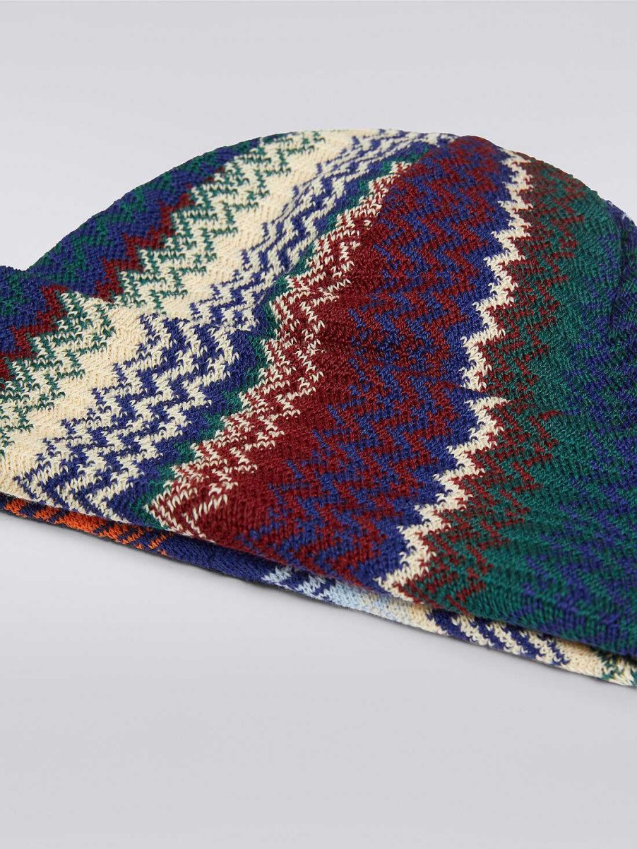 Maend Missoni Hatte | Zigzag Hue I Uldblanding Flerfarvet